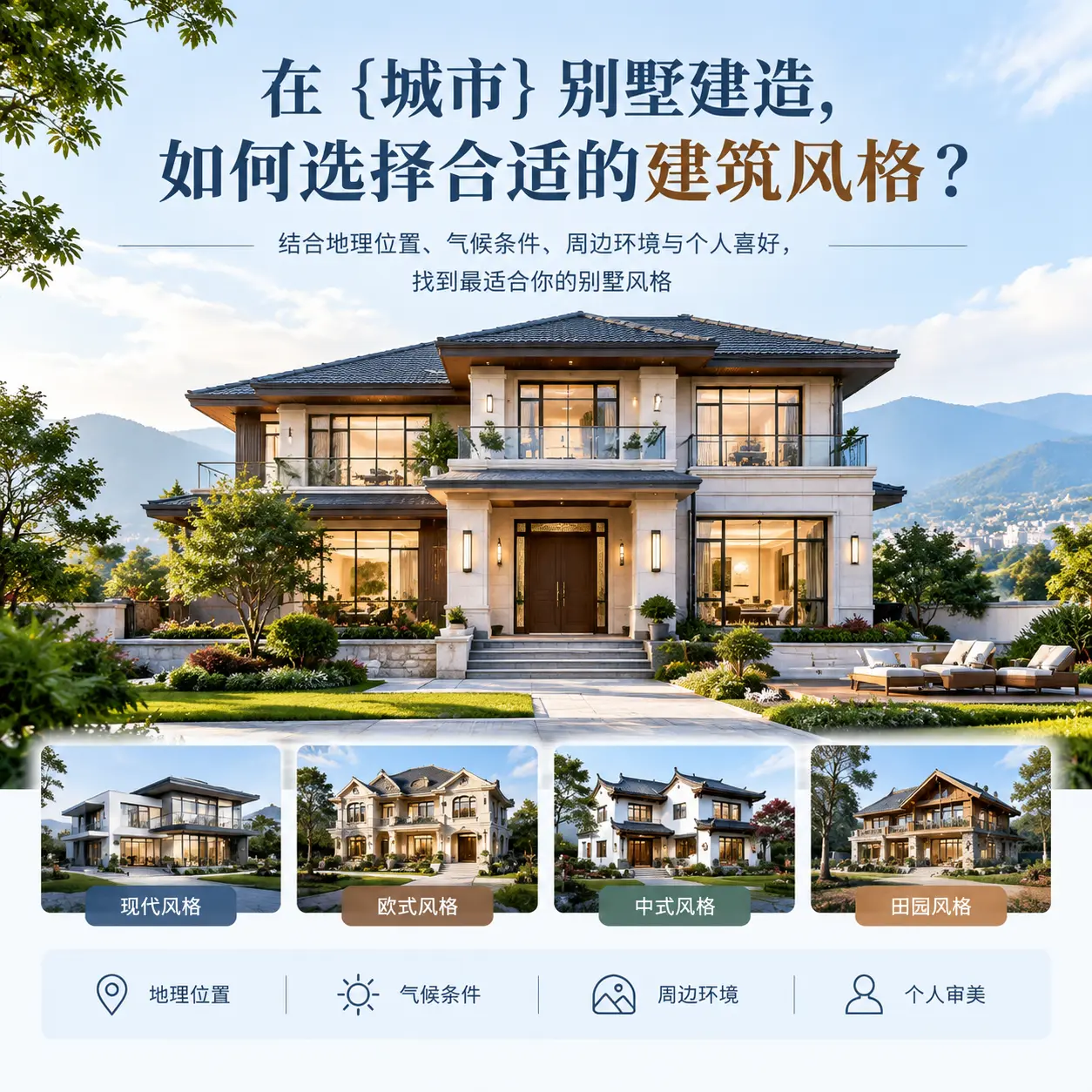 在 安龙 别墅建造，如何选择合适的建筑风格？
